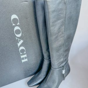 Coach Black Raquel Leather Calf Boots
