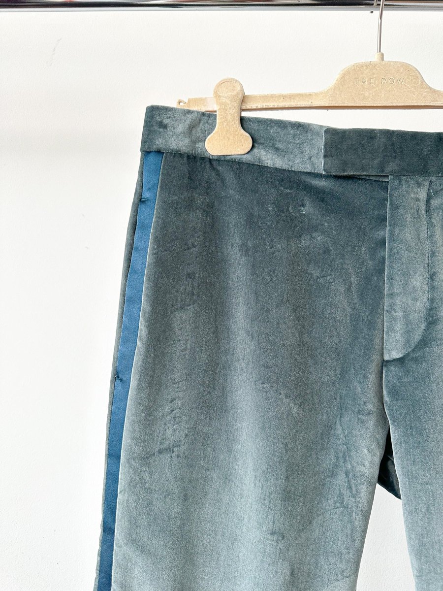 Paul Smith Velvet Blue Stripe Side Smart Trousers - Imagen 3
