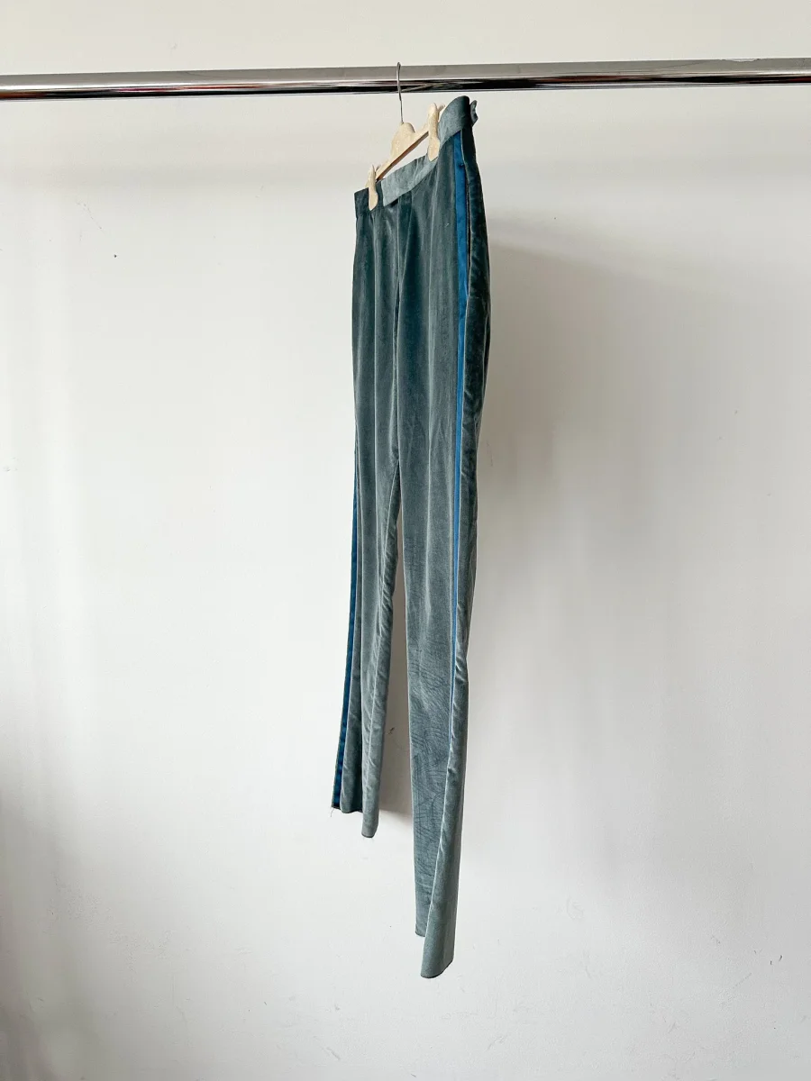 Paul Smith Velvet Blue Stripe Side Smart Trousers - Imagen 5