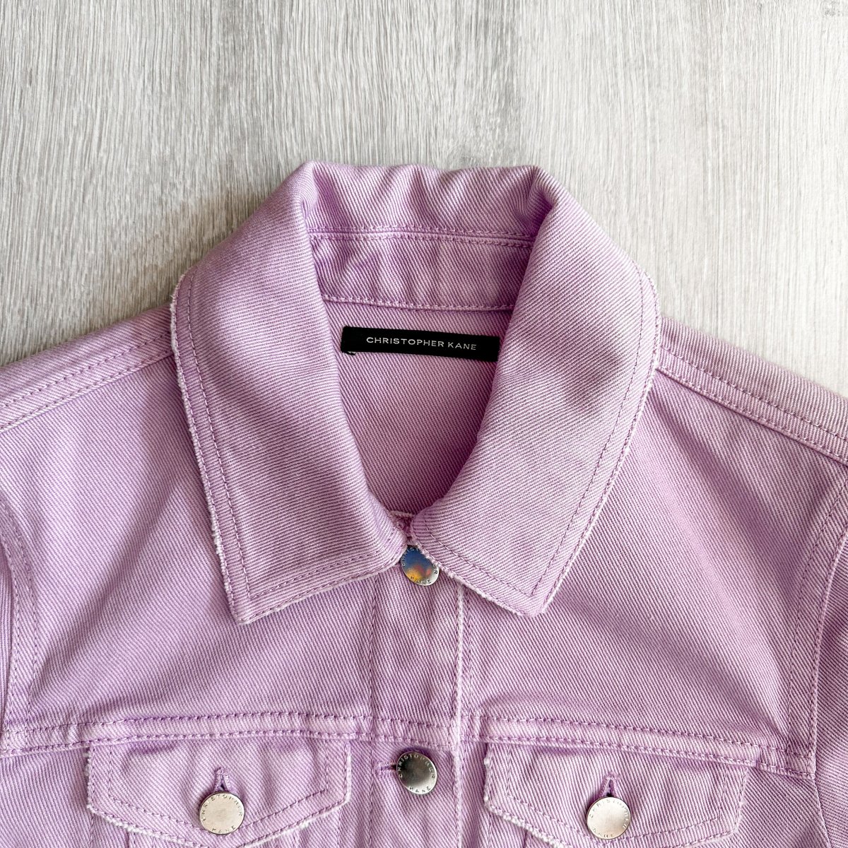 Christopher Kane Pastel Purple Denim Jacket - Imagen 4