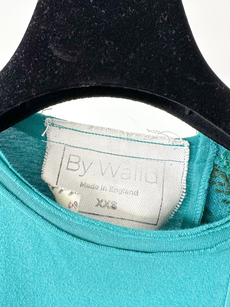 By Walid Hanky Story Patchy T Shirt In Teal - Imagen 3