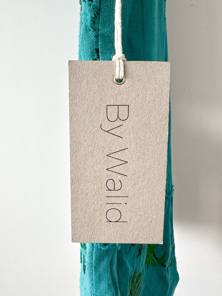 By Walid Hanky Story Patchy T Shirt In Teal - Imagen 7