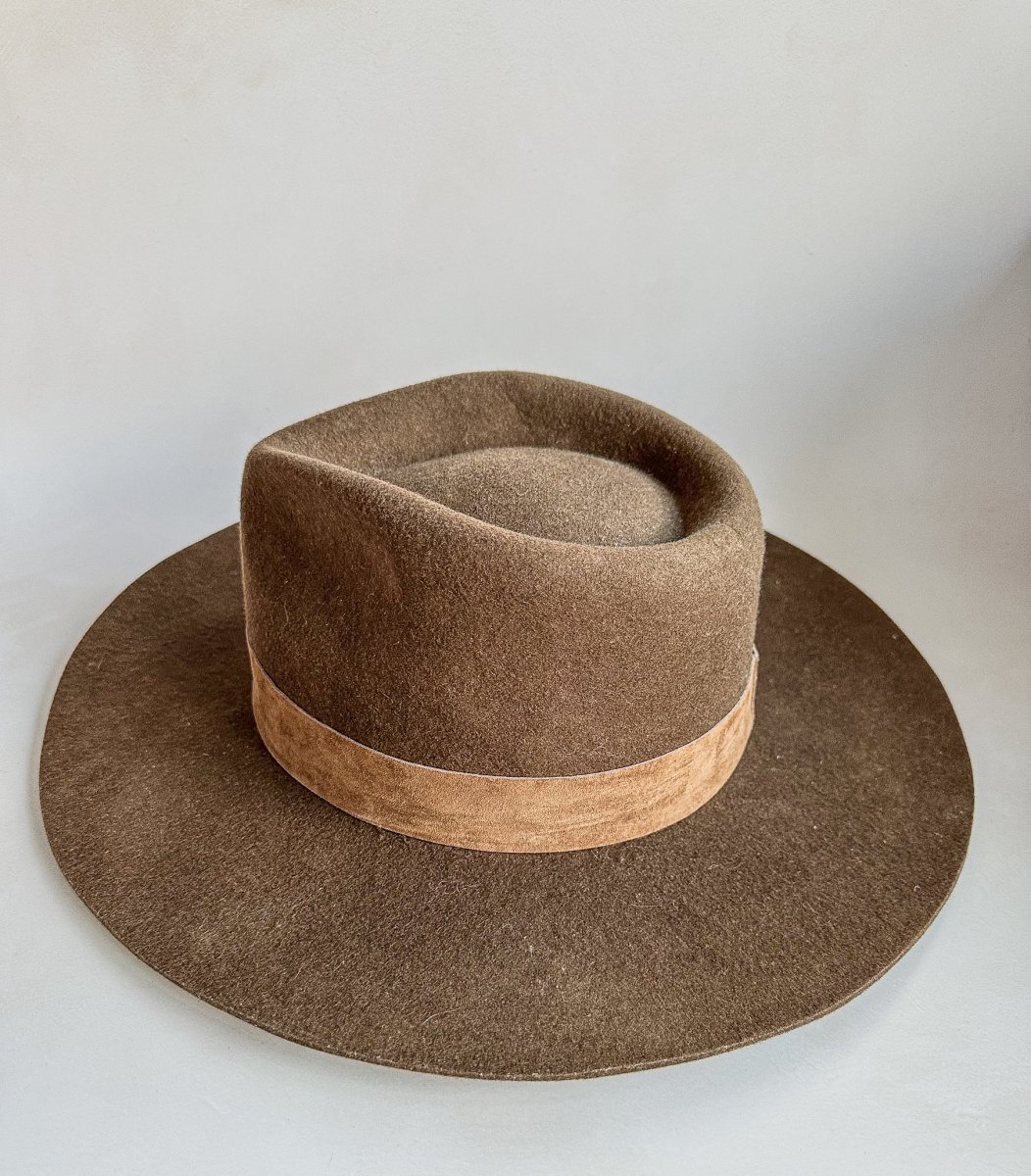 Lack Of Color Teak Brown Suede Band Hat - Imagen 3