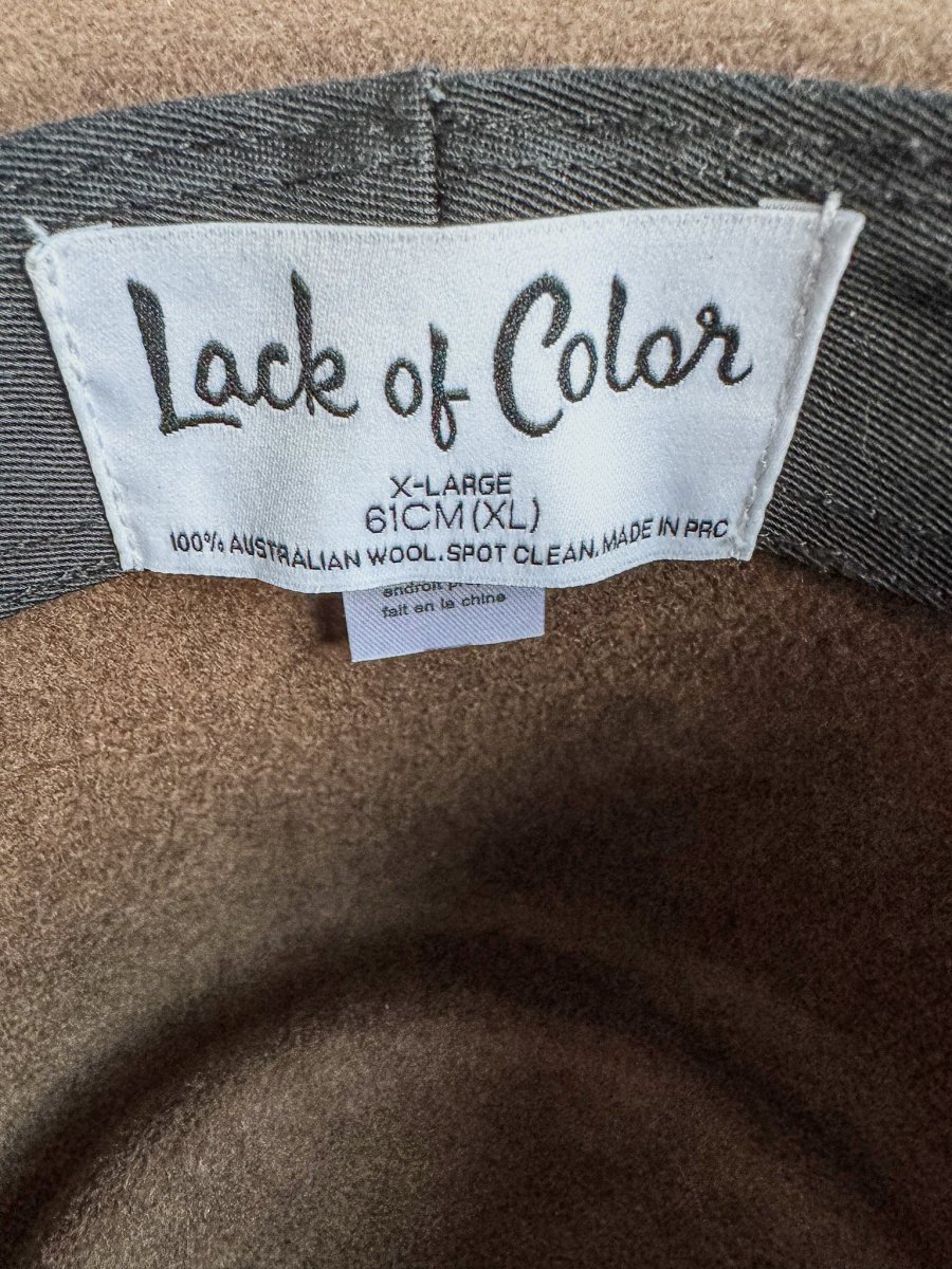 Lack Of Color Teak Brown Suede Band Hat - Imagen 5