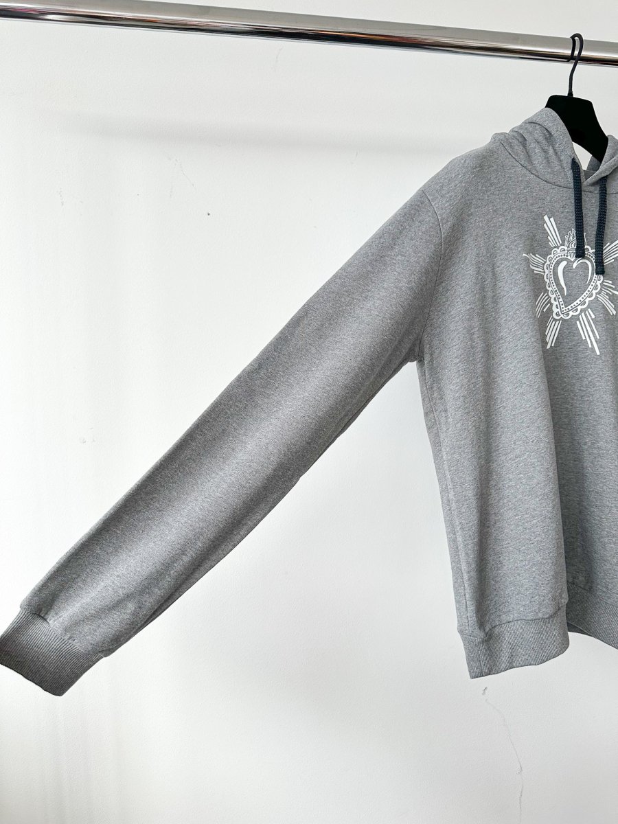 Dolce And Gabbana Grey Heart Crest Men's Hoodie - Imagen 8