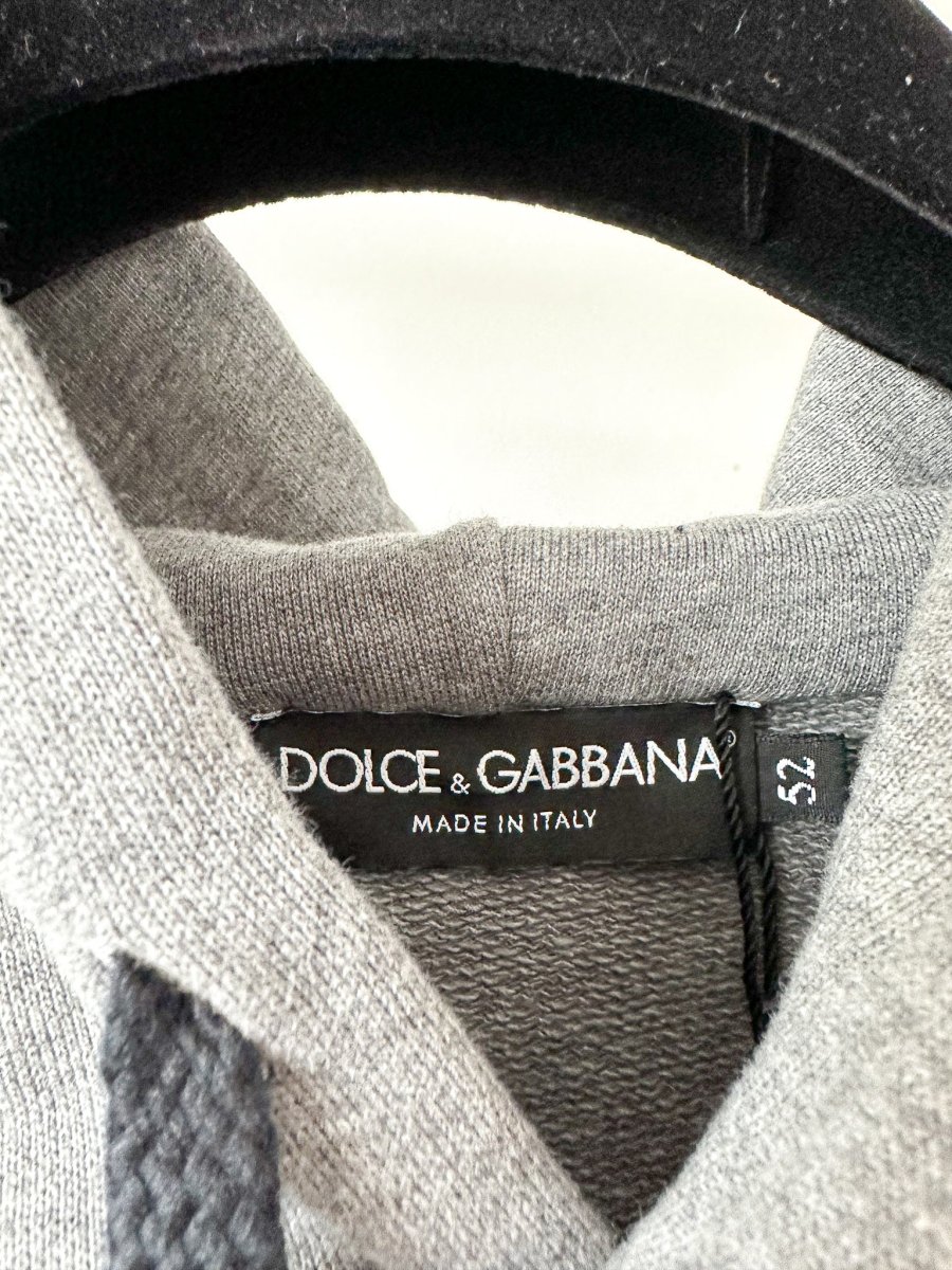 Dolce And Gabbana Grey Heart Crest Men's Hoodie - Imagen 4
