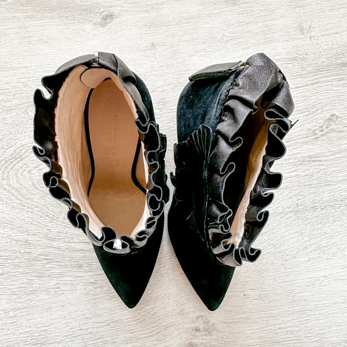 Christopher Kane Black Velvet Leather Trim Detail Ankle High Heels Booties - Imagen 9