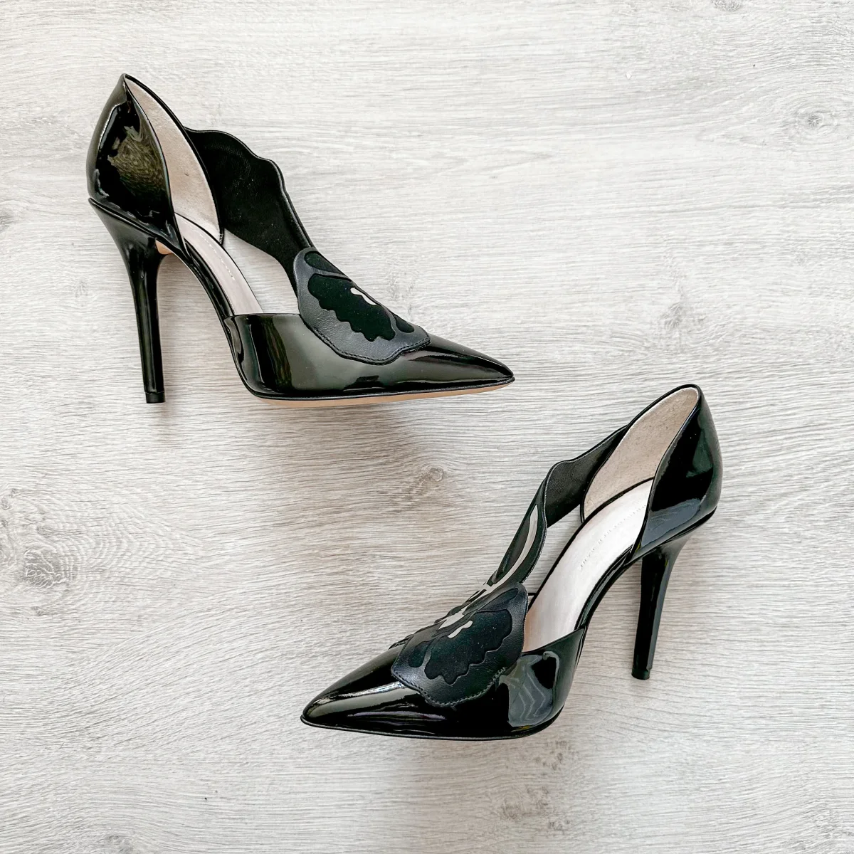 Christopher Kane Black Silver Detail Pointed Toe High Heels - Imagen 3