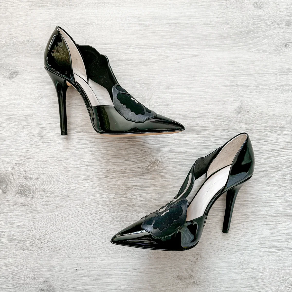 Christopher Kane Black Silver Detail Pointed Toe High Heels - Imagen 4