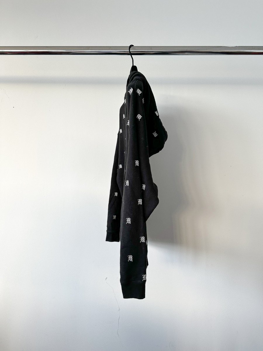 R13 Japanese Fabric Black Embroidered Hoodie - Imagen 5