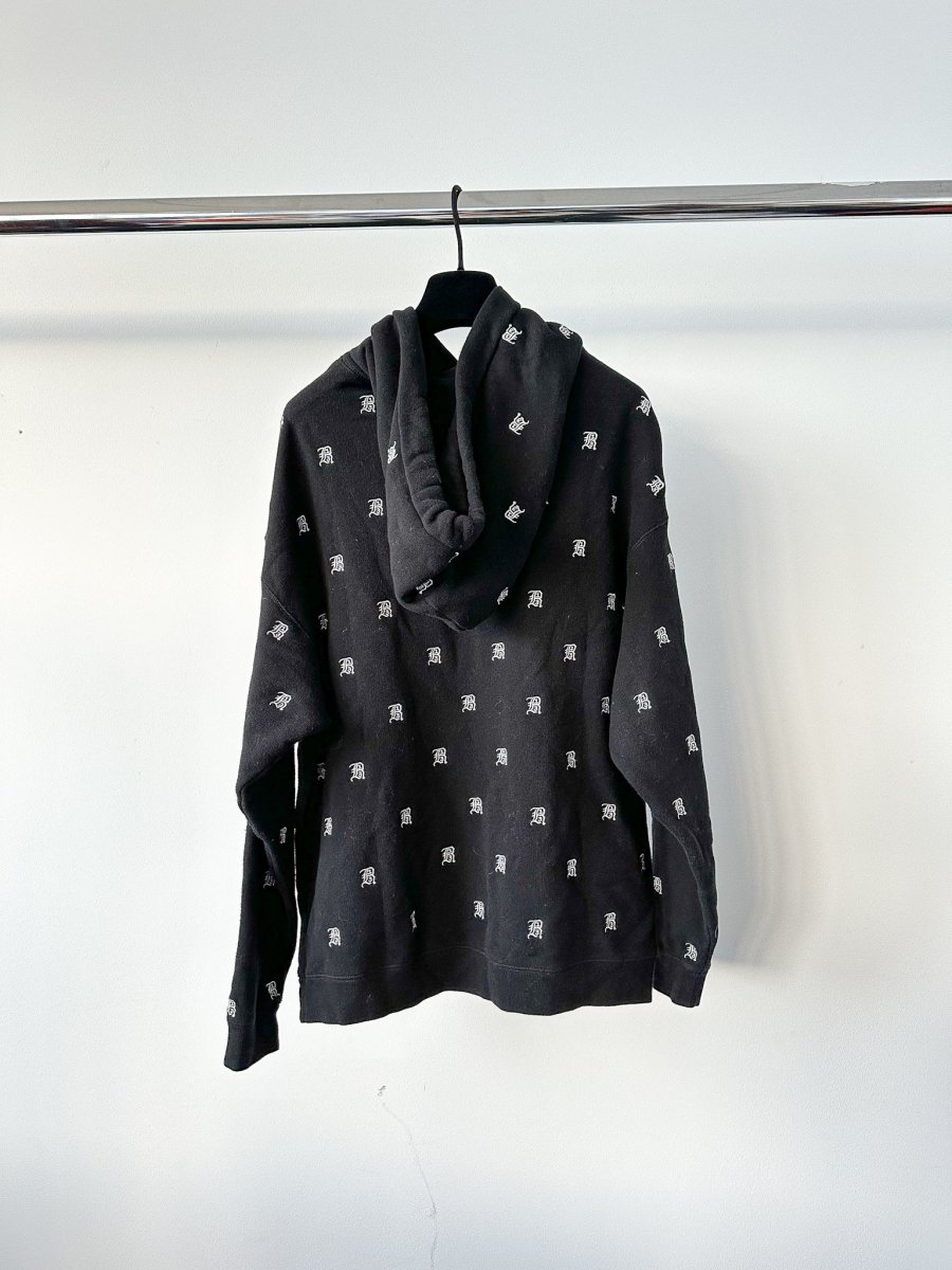 R13 Japanese Fabric Black Embroidered Hoodie - Imagen 6