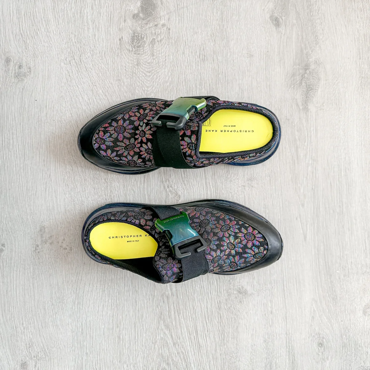 Christopher Kane Floral Jacquard Lurex Slip On Trainers Sneakers - Imagen 3