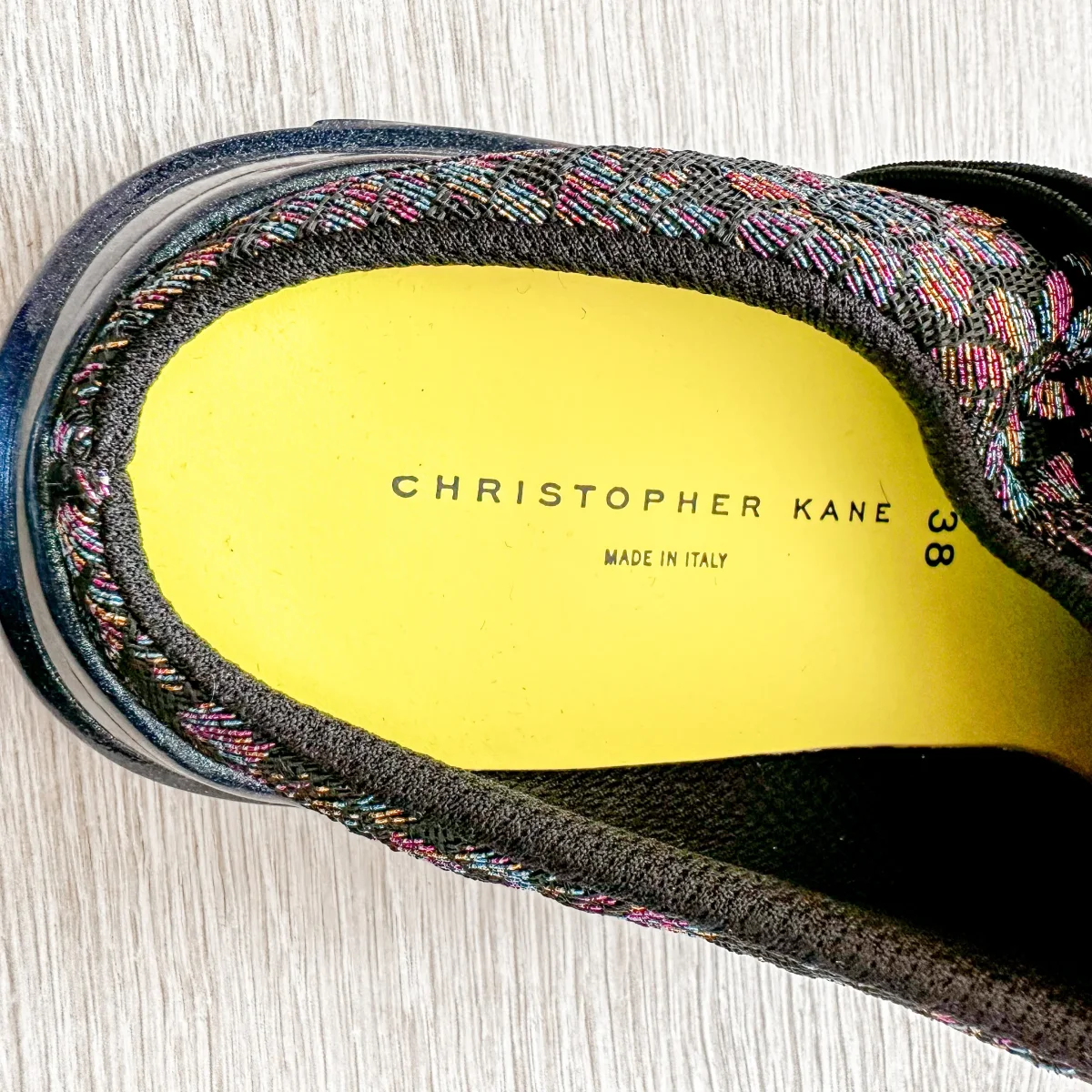 Christopher Kane Floral Jacquard Lurex Slip On Trainers Sneakers - Imagen 7