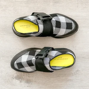 Christopher Kane Gingham Check Safety Buckle Slip On Trainers Sneakers