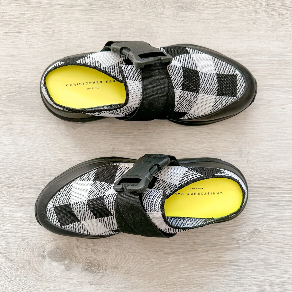 Christopher Kane Gingham Check Safety Buckle Slip On Trainers Sneakers - Imagen 2