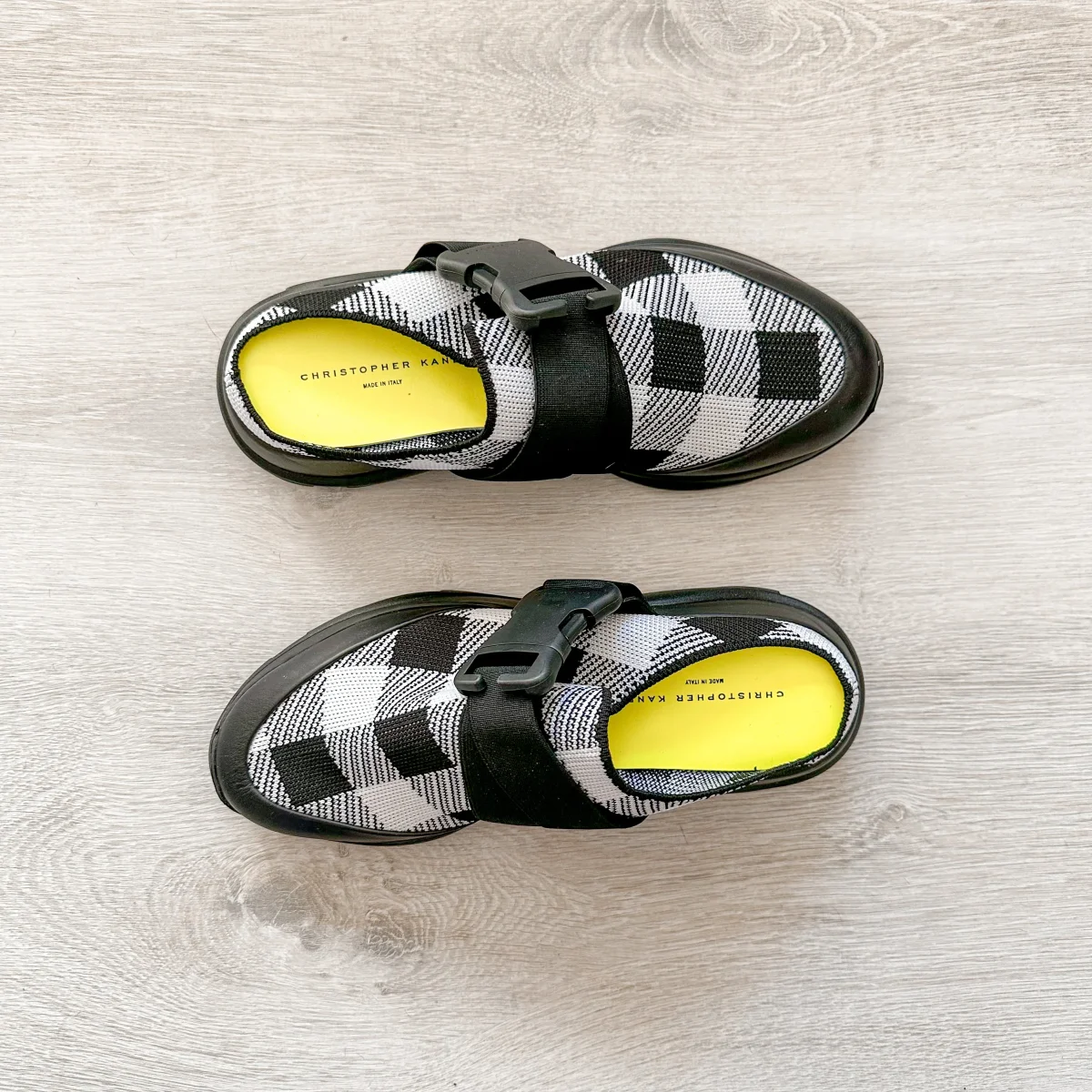 Christopher Kane Gingham Check Safety Buckle Slip On Trainers Sneakers - Imagen 8