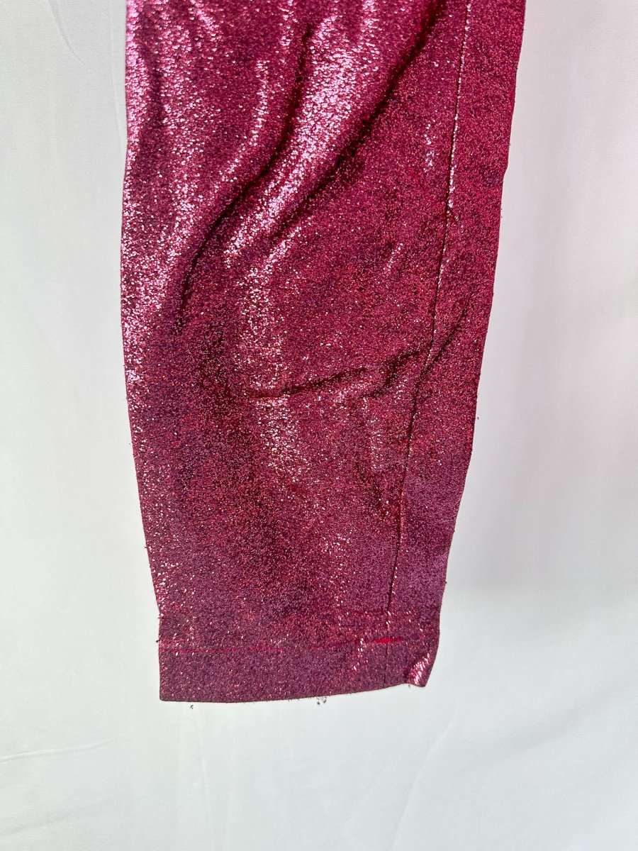 Dolce And Gabbana Pink Glitter Shimmer Sparkly Trousers - Imagen 5