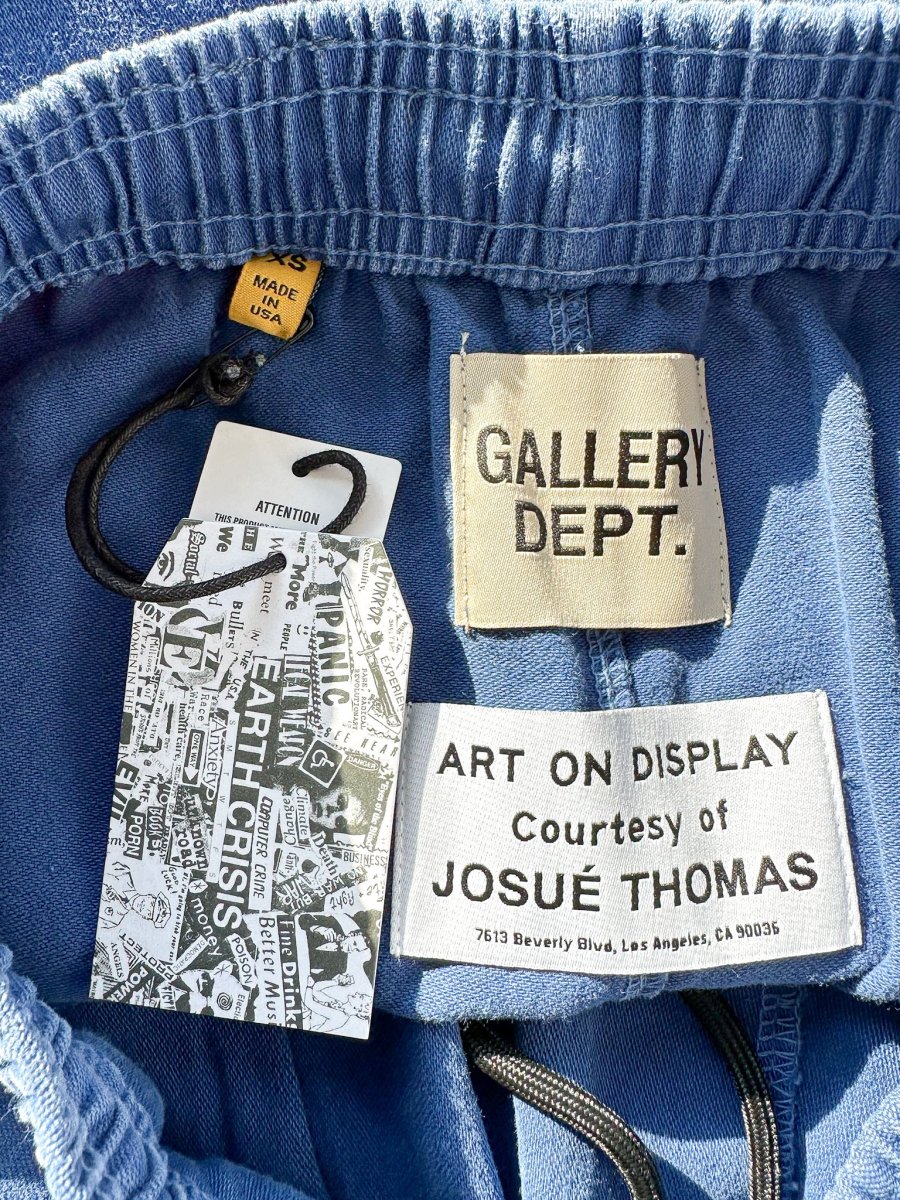 Gallery Dept Blue Track Jersey Shorts - Imagen 7