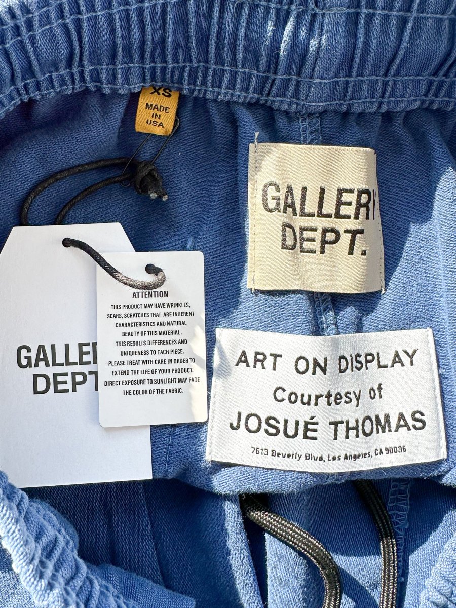 Gallery Dept Blue Track Jersey Shorts - Imagen 8