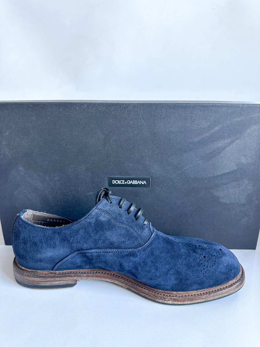 Dolce And Gabbana Blue Oxford Brogues - Imagen 4