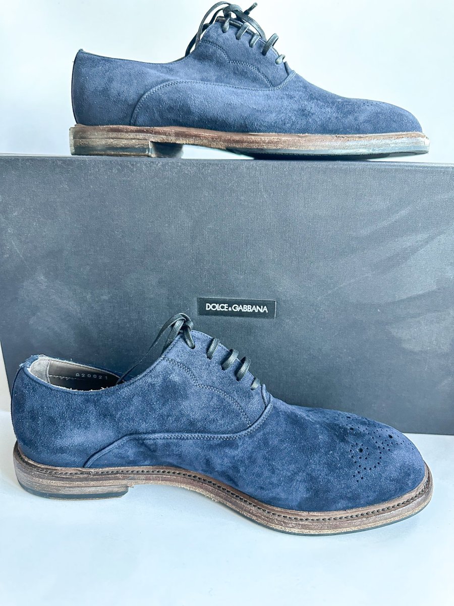 Dolce And Gabbana Blue Oxford Brogues - Imagen 6