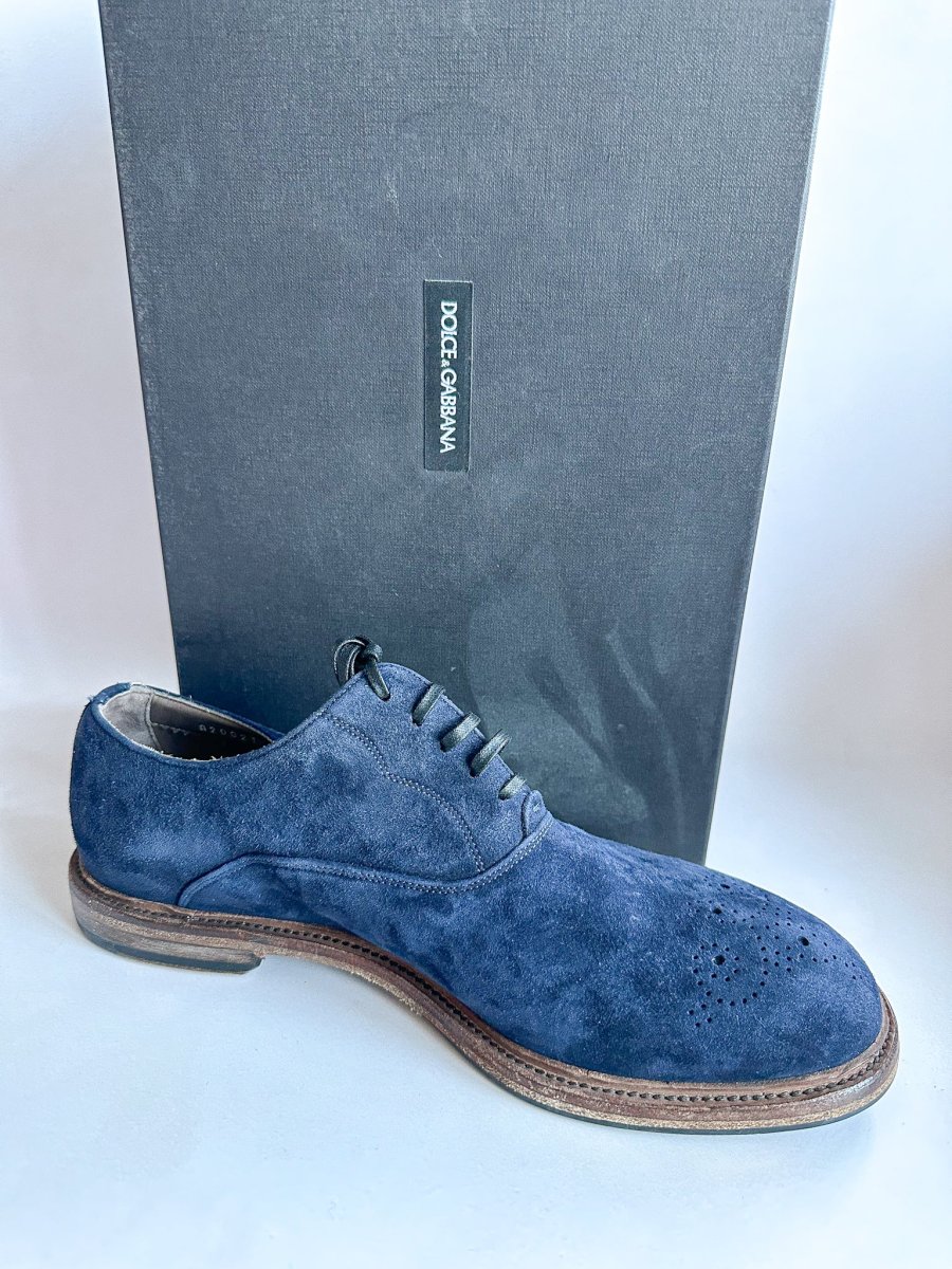 Dolce And Gabbana Blue Oxford Brogues - Imagen 7