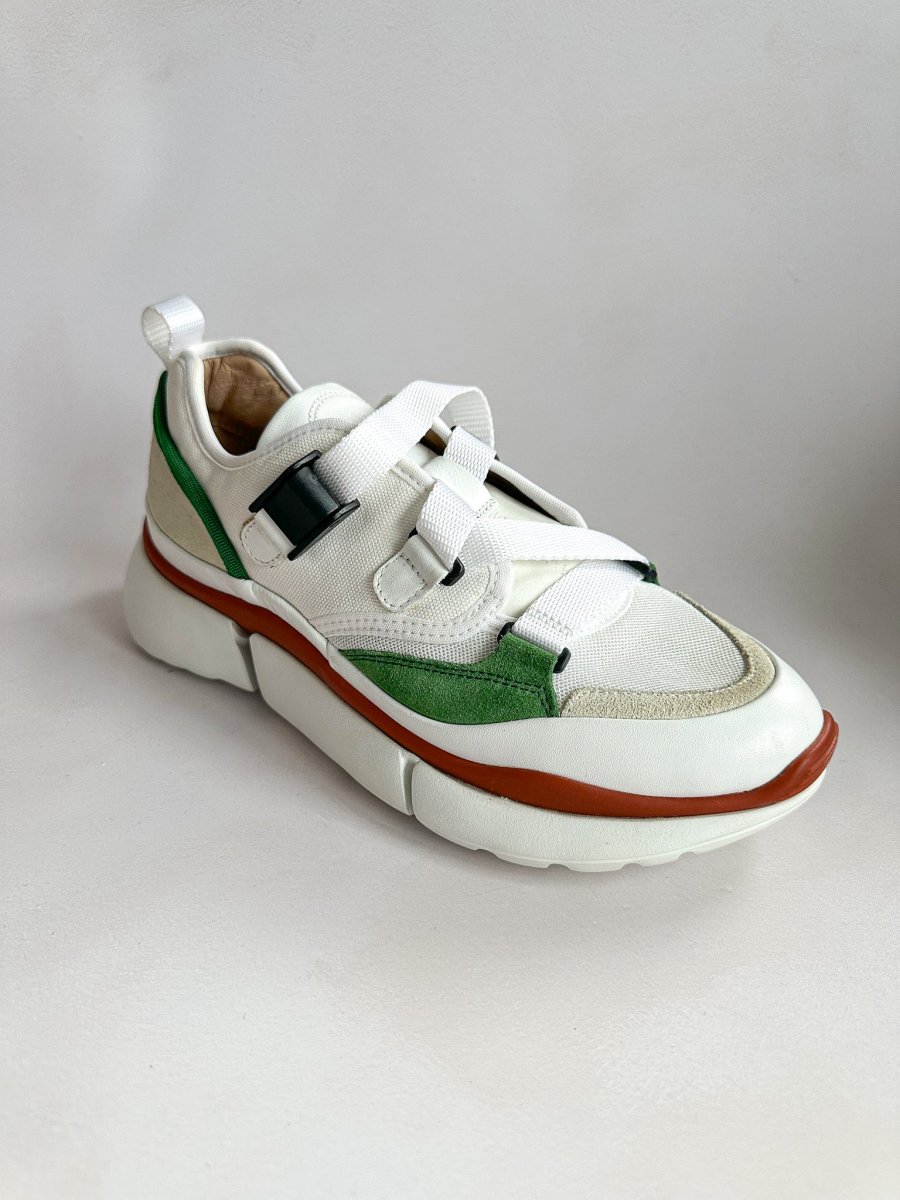Chloé Sonnie Low Top 'Jungle Green' Trainers (FLAWS) - Imagen 5