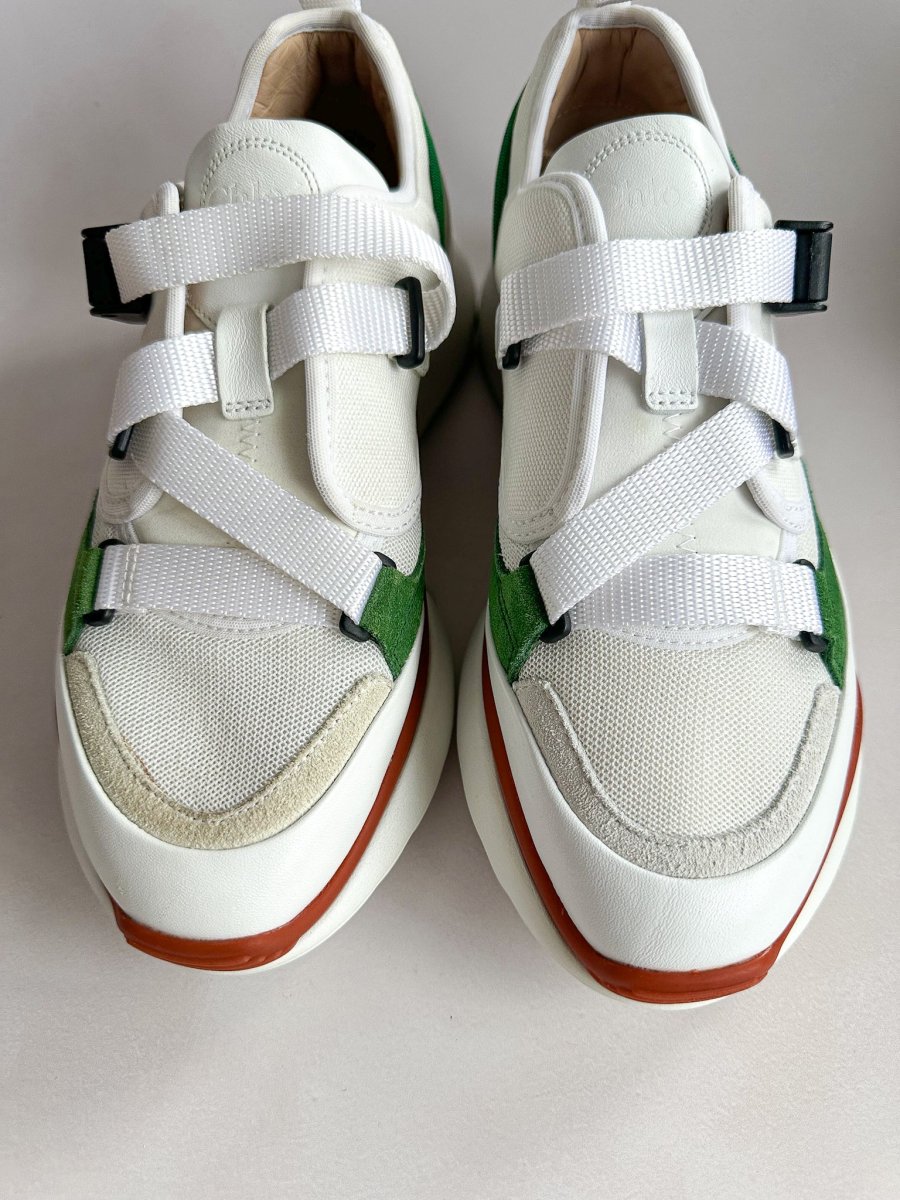Chloé Sonnie Low Top 'Jungle Green' Trainers (FLAWS) - Imagen 9
