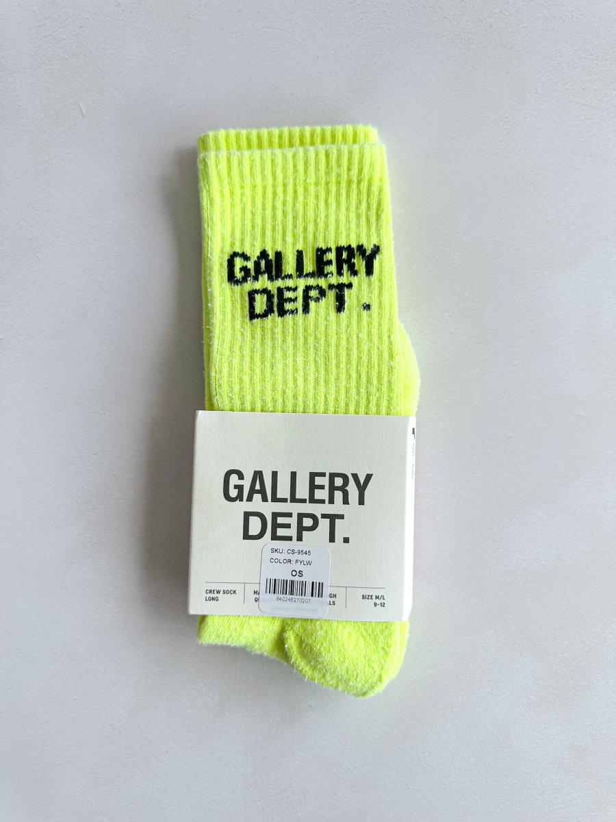 Gallery Dept. Long Crew Neon Lime Socks - Imagen 2
