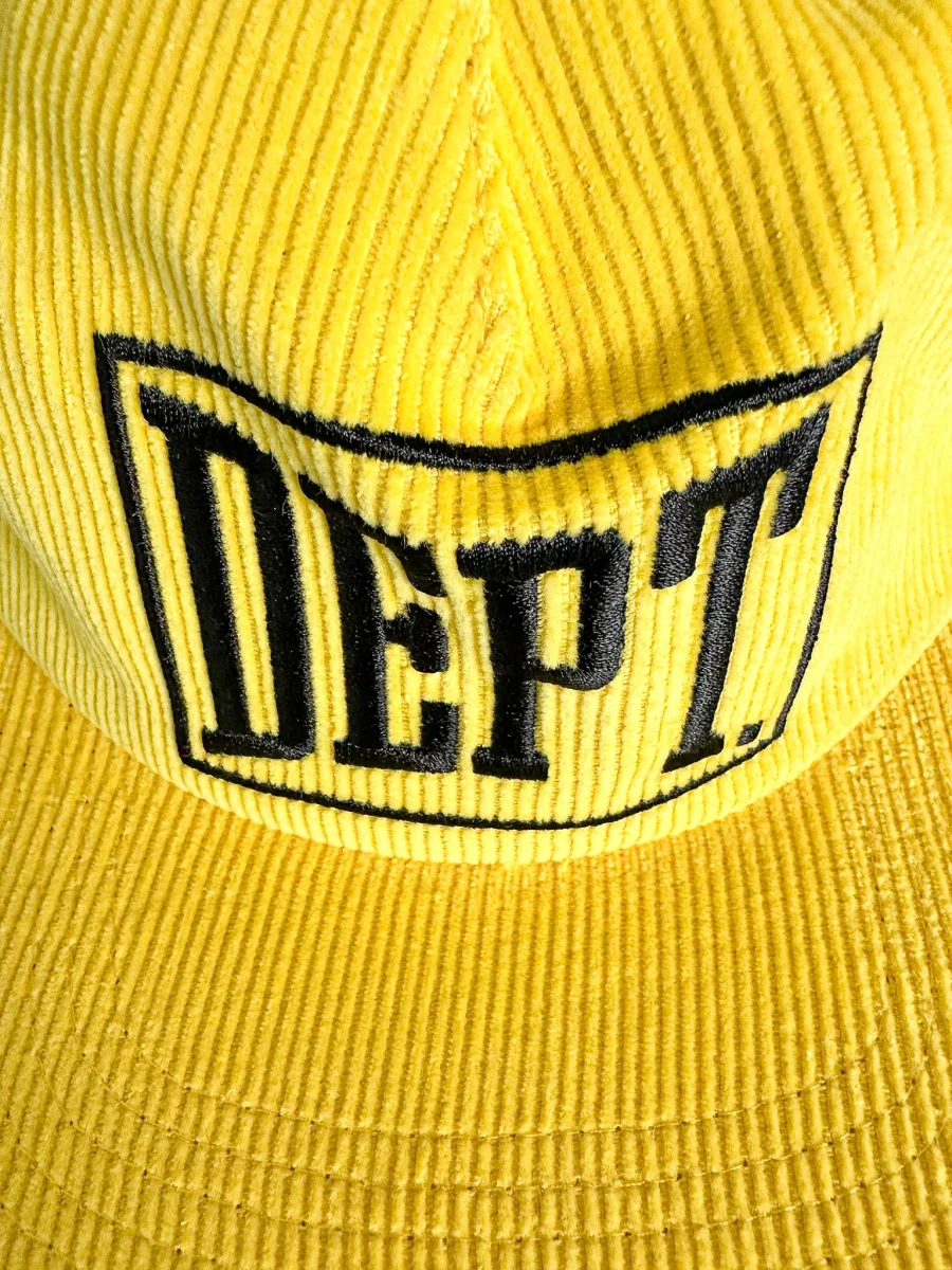 Gallery Dept. Mens Gym Logo Corduroy Yellow Baseball Cap - Imagen 5