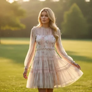 Needle & Thread Floral Wonder Micro Mini Dress