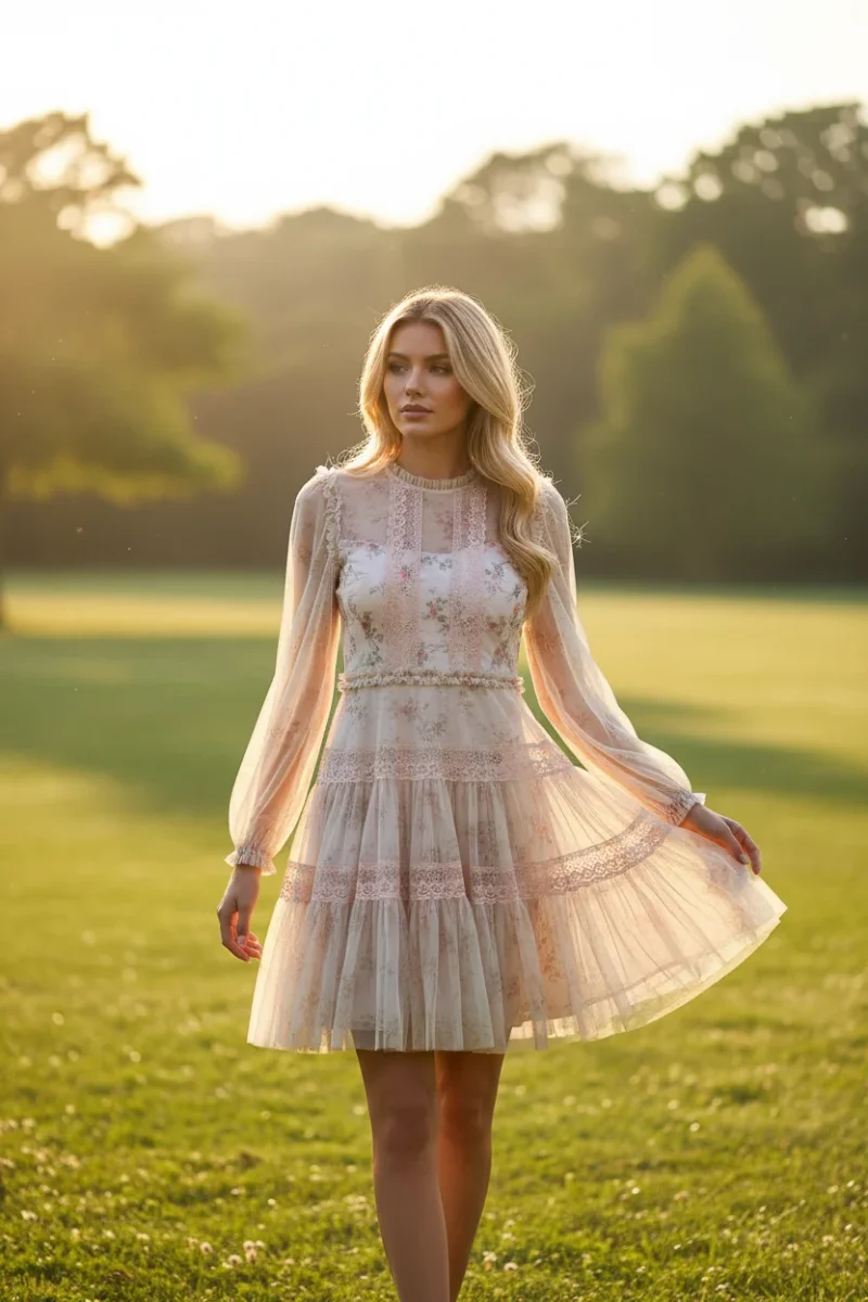 Needle & Thread Floral Wonder Micro Mini Dress - Imagen 2