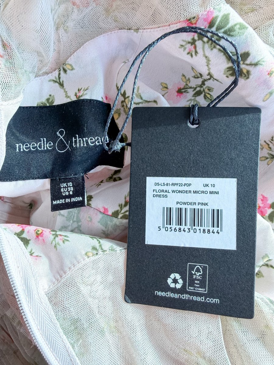 Needle & Thread Floral Wonder Micro Mini Dress - Imagen 7