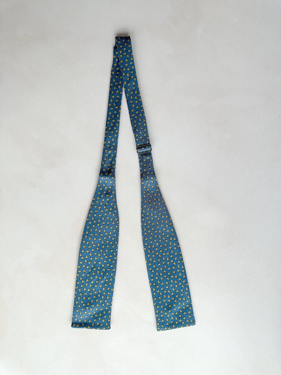 Drake's Blue Circle Print Bowtie - Imagen 5