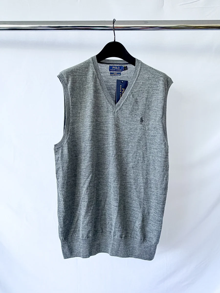 Ralph Lauren Polo Grey Merino Vest Jumper - Imagen 2