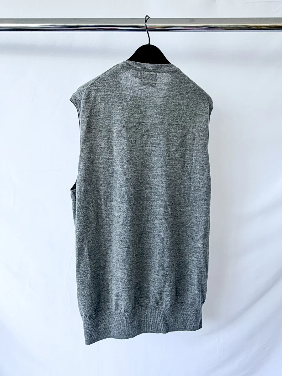 Ralph Lauren Polo Grey Merino Vest Jumper - Imagen 7