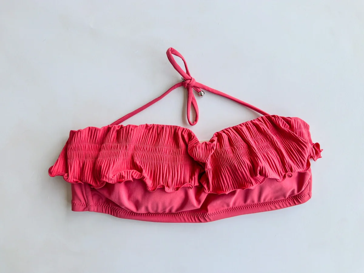 Pain De Sucre Blush Pink Ruffle Bikini Top in Chloris - Imagen 6