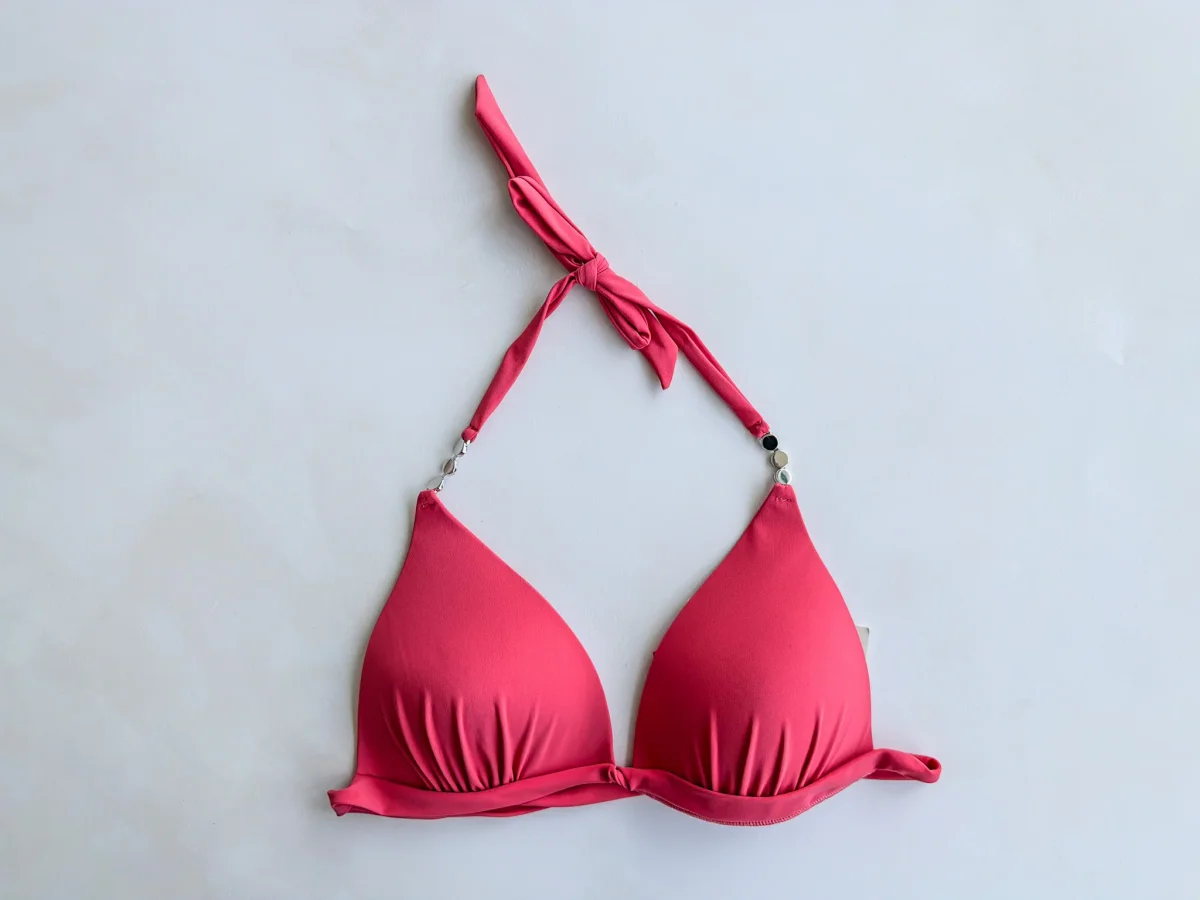 Pain De Sucre Pink Jewel Detail Bikini Top in Elan - Imagen 3