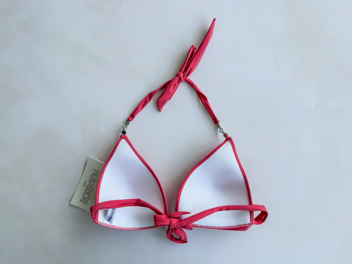Pain De Sucre Pink Jewel Detail Bikini Top in Elan - Imagen 6