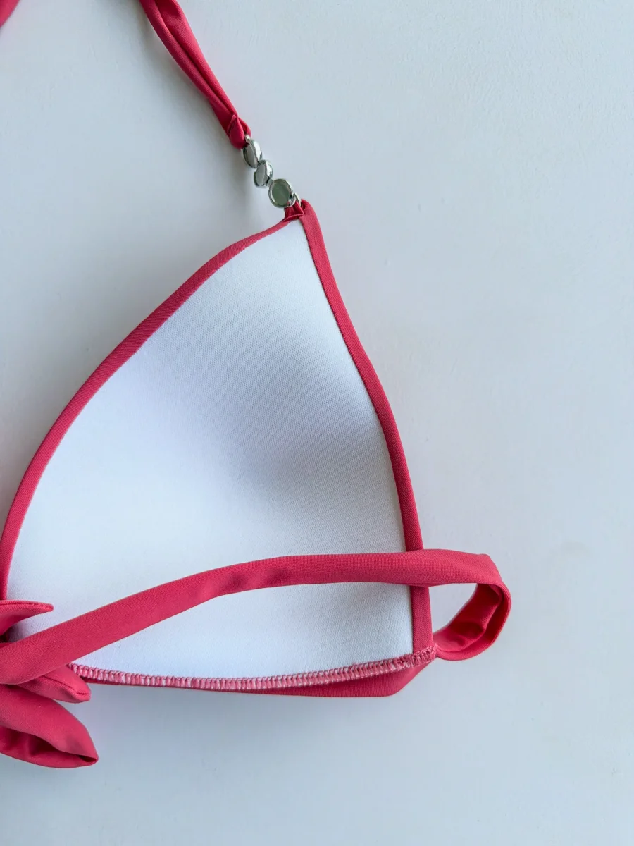 Pain De Sucre Pink Jewel Detail Bikini Top in Elan - Imagen 7