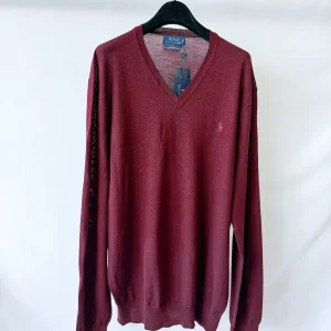 Ralph Lauren Polo Burgundy Merino Jumper