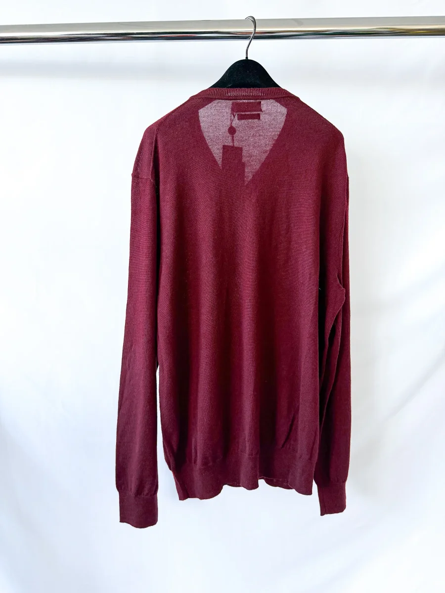 Ralph Lauren Polo Burgundy Merino Jumper - Imagen 3