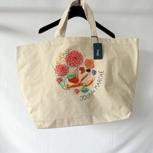 Drake's Ecru Extra Large Tote Bag Andreotti & Baribeaud Jour De Marche