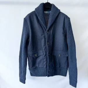 Ralph Lauren Polo Shawl Navy Wool Cardigan