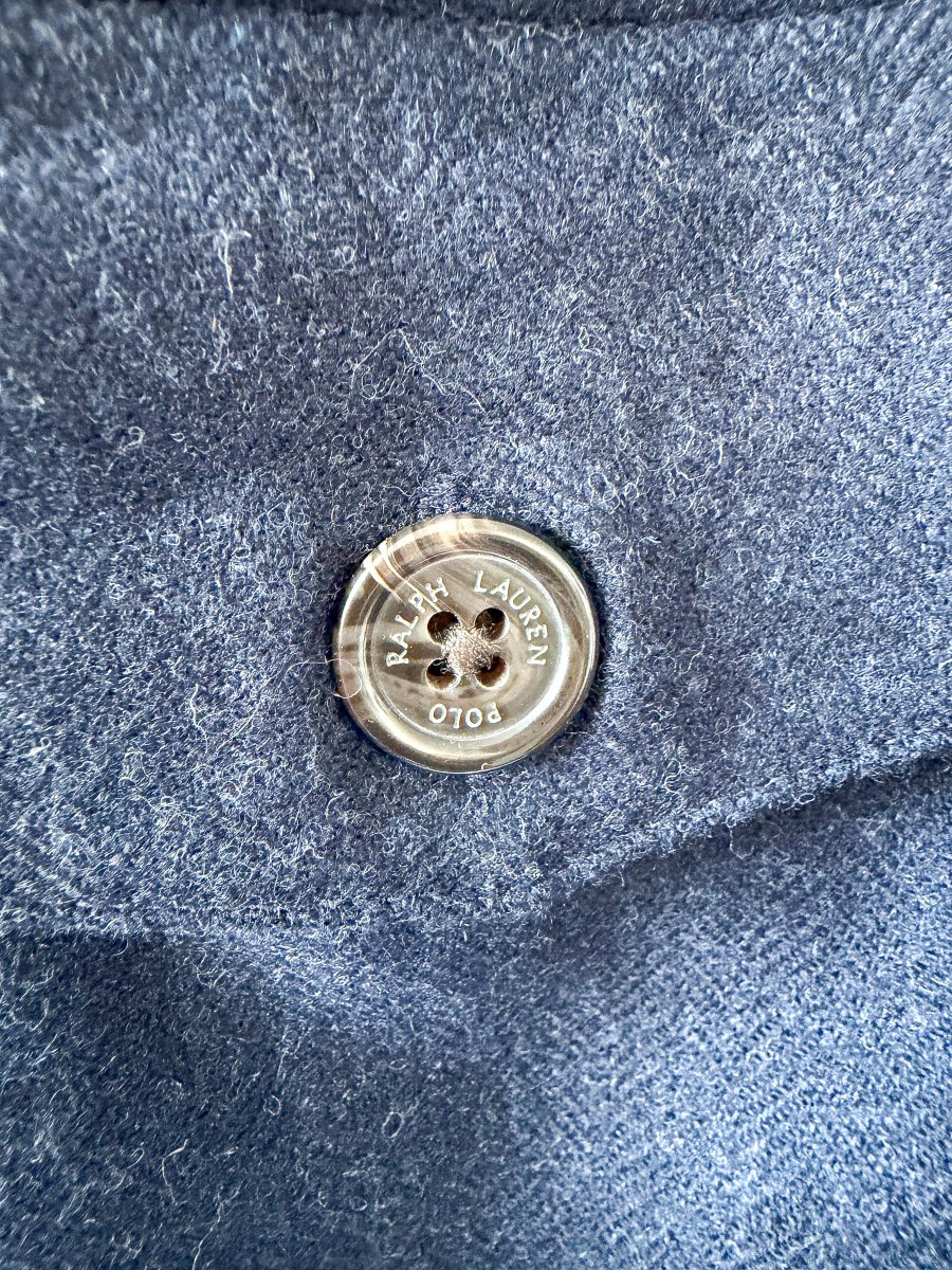 Ralph Lauren Polo Shawl Navy Wool Cardigan - Imagen 4