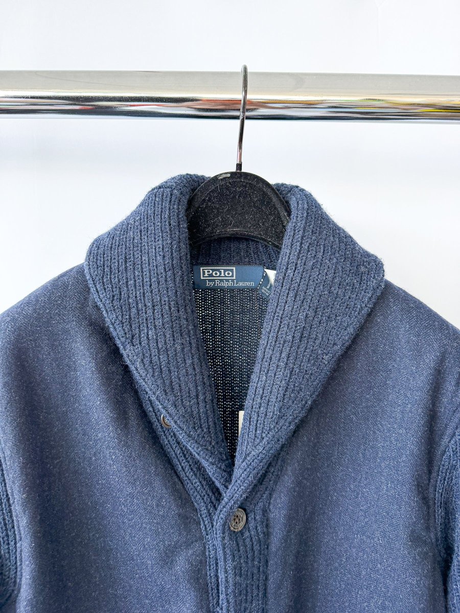 Ralph Lauren Polo Shawl Navy Wool Cardigan - Imagen 5