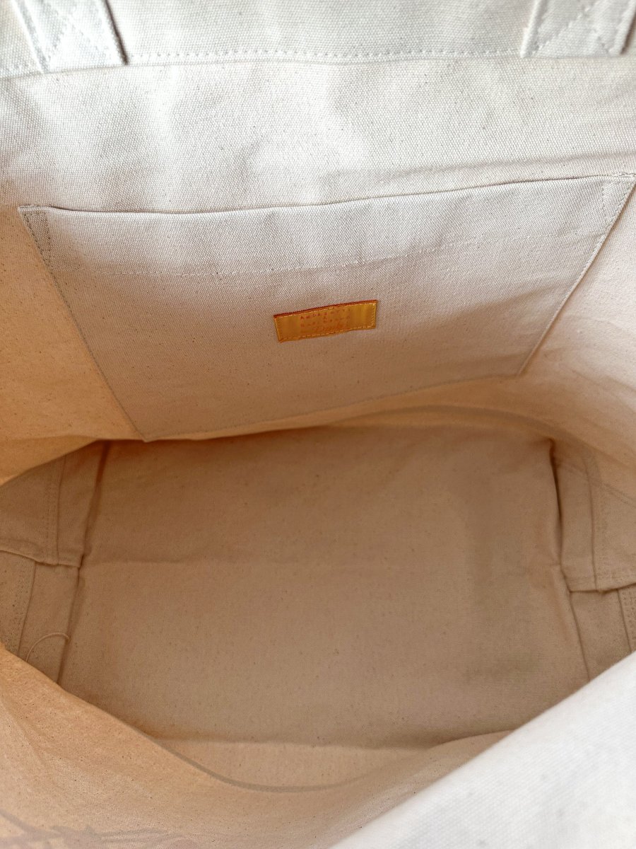 Drake's Ecru Extra Large Tote Bag Andreotti & Baribeaud Jour De Marche - Imagen 8