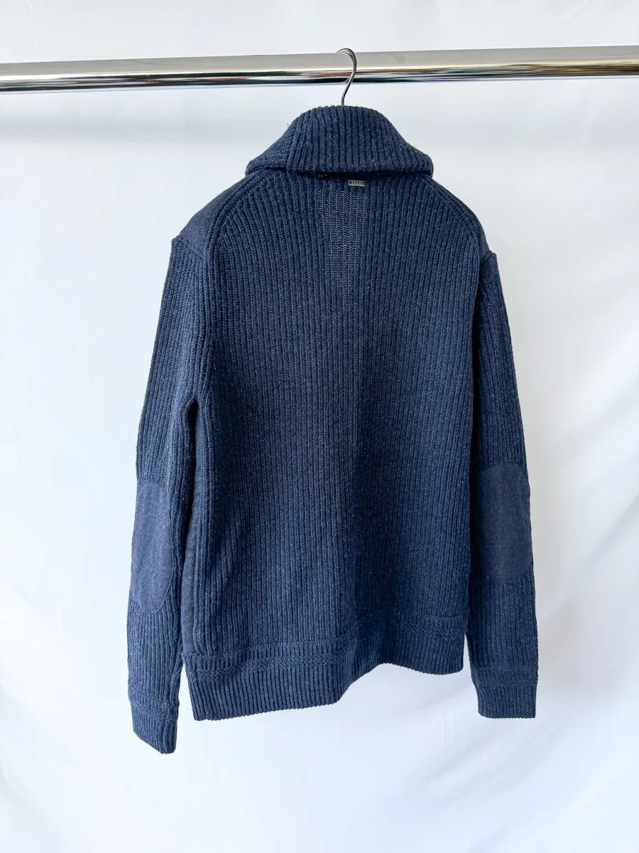 Ralph Lauren Polo Shawl Navy Wool Cardigan - Imagen 3