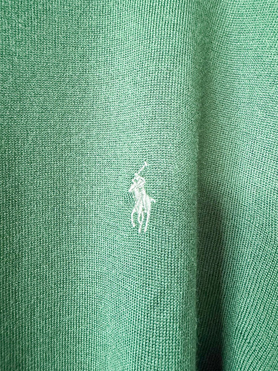 Ralph Lauren Polo Green Merino Jumper - Imagen 6