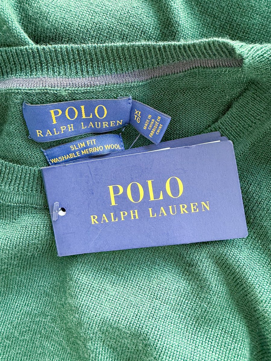 Ralph Lauren Polo Green Merino Jumper - Imagen 7